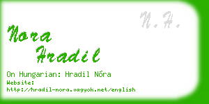 nora hradil business card